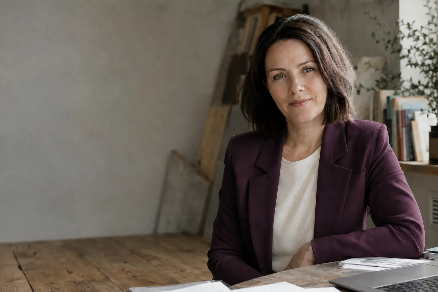 Ärimentor Mia Roon oma tööstuudios
