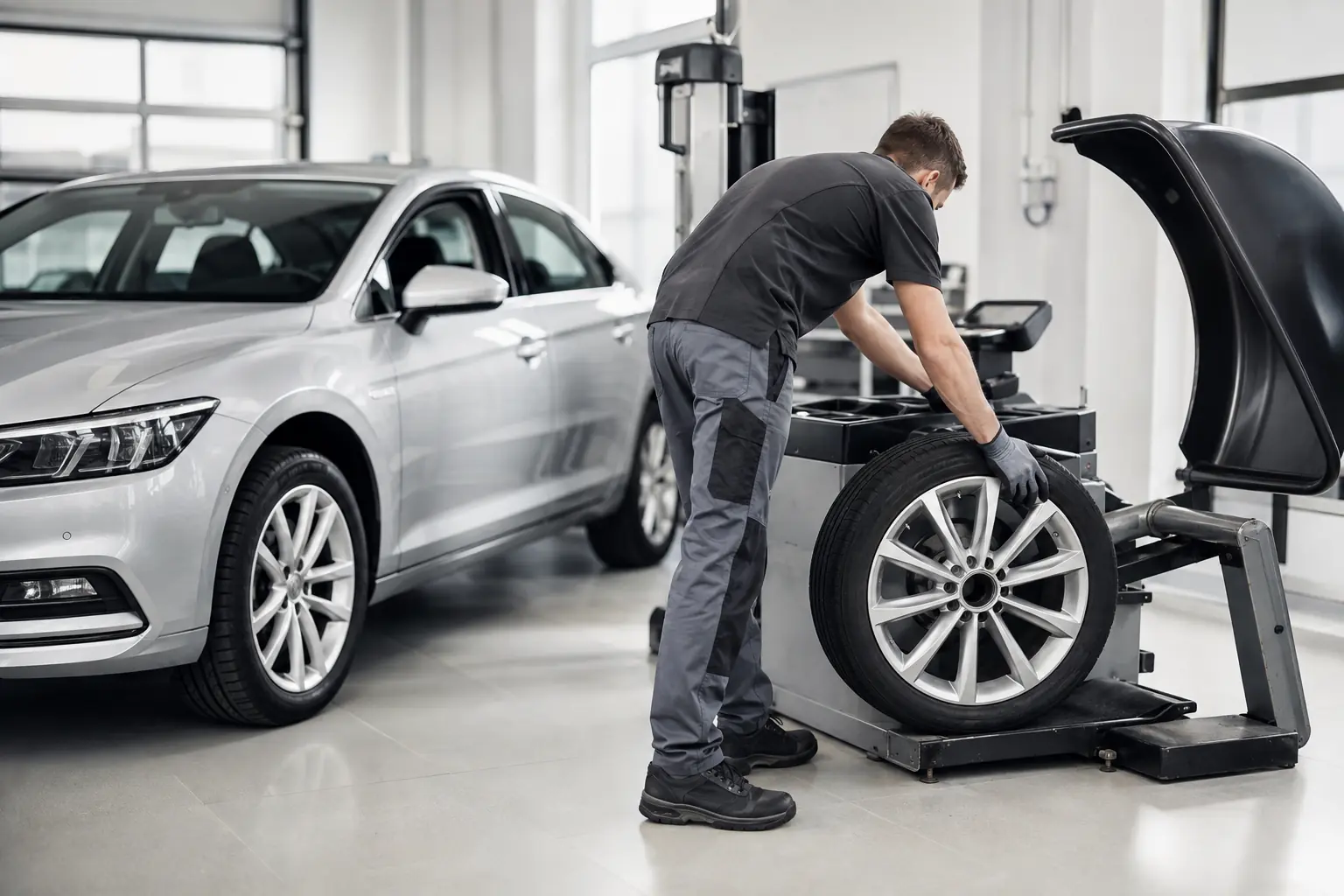 Sõiduauto rehvide kontroll teeninduses
