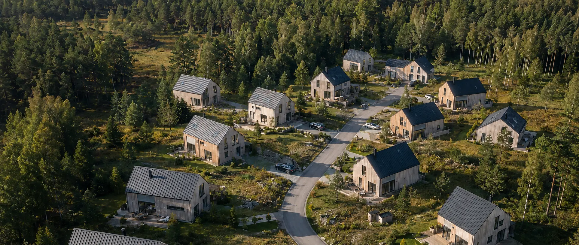 SALU neljateistkümne koduga elurajooni õhuvaade